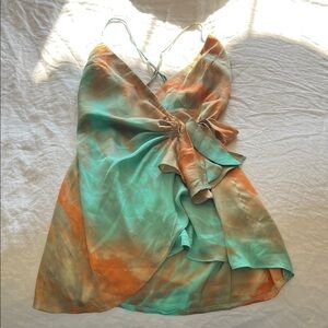 Hello Molly “starts with a kiss” aqua mini dress